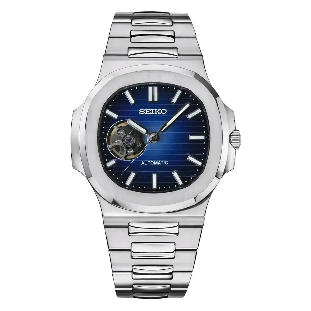 Open Heart Nautiko - Abyss Blue | Nautilus Inspired Seiko Mod