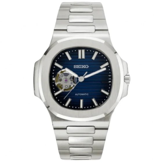 OPEN HEART NAUTIKO - ABYSS BLUE | SEIKO MOD WATCH – The Mod Labs