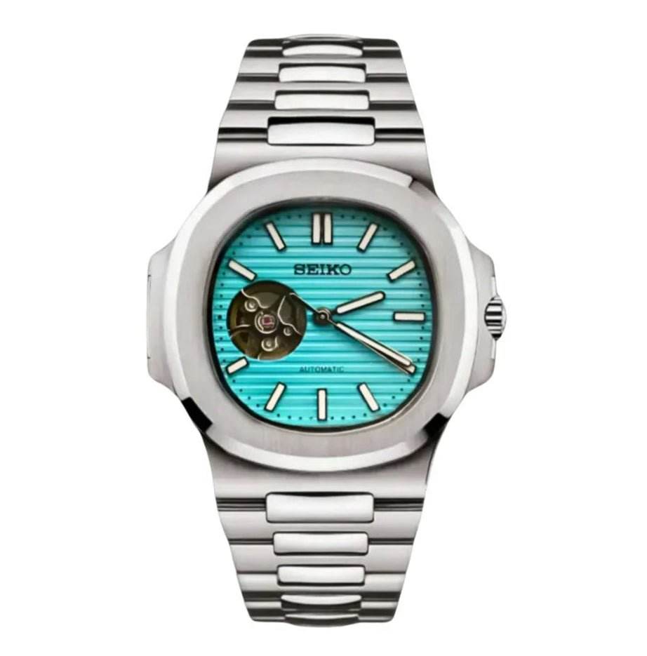 OPEN HEART NAUTIKO - TIFFANY | SEIKO MOD WATCH – The Mod Labs