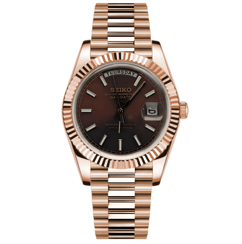 Seikojust Day Date - Chocolate - The Mod Labs