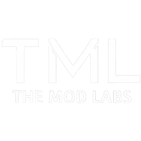White text 'THE MOD LABS' logo on a white background