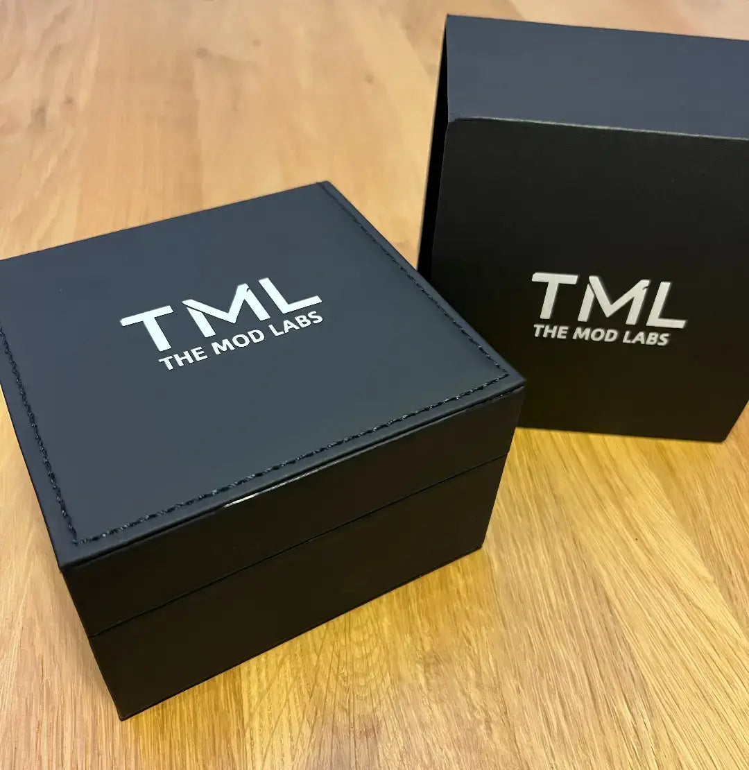 The Mod Labs watch box close up