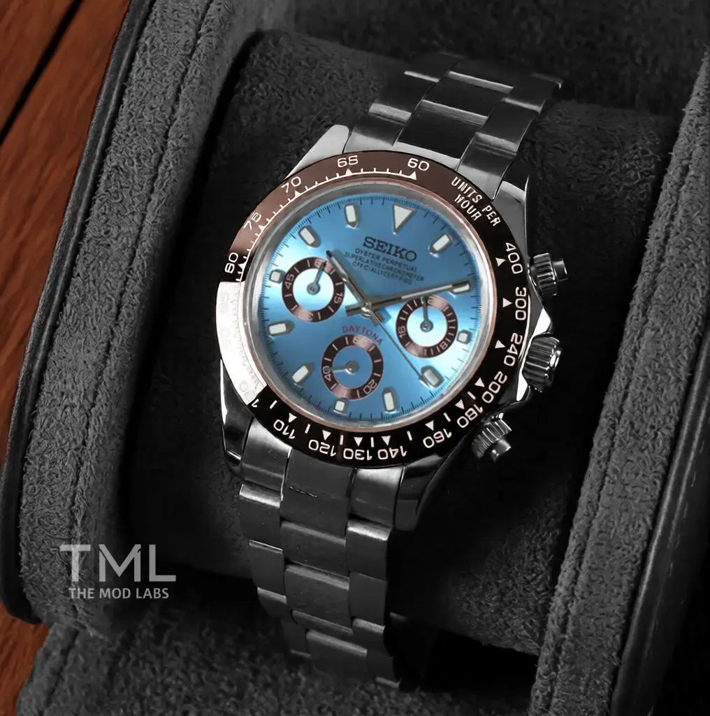 platinum daytona Seiko mod watch the mod labs