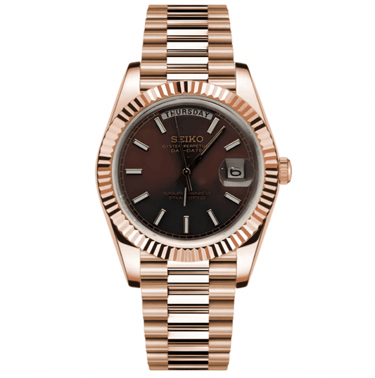 Seikojust Day Date - Chocolate - The Mod Labs