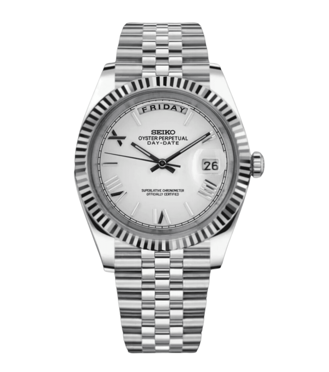 Seikojust Day Date - Ghost White - The Mod Labs