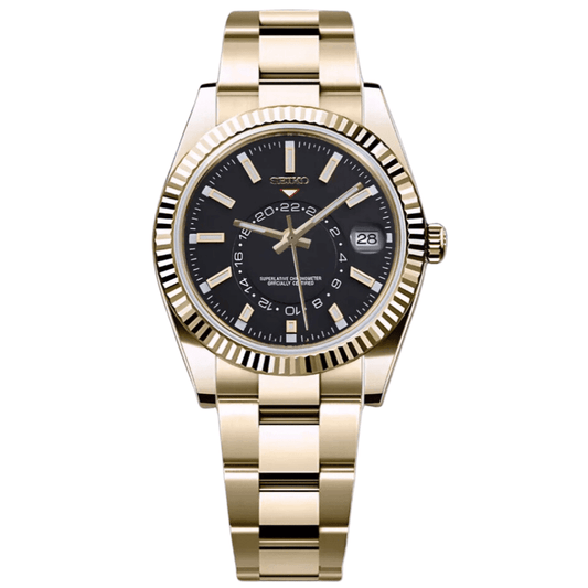 Seikojust Sky Dweller - Imperial Gold & Stealth Black - The Mod Labs