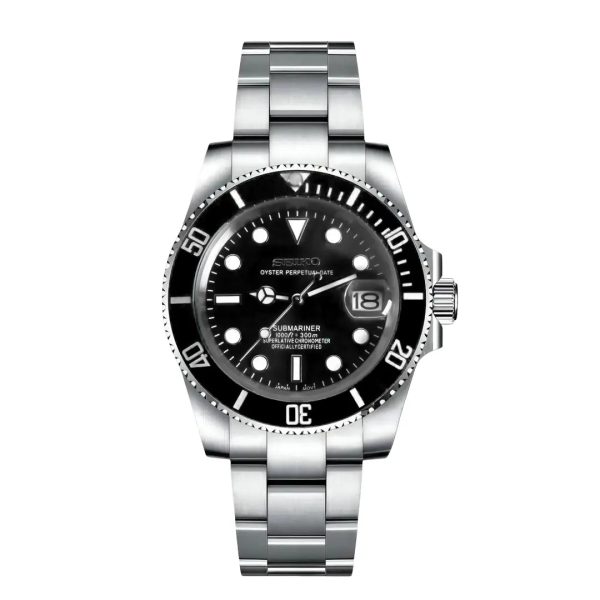 Seiko Mod | Submariner Stealth Black