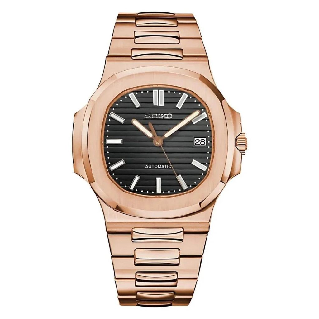 Seiko Mod | Nautilus Rose Gold & Stealth Black