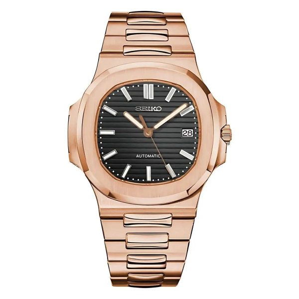 Seiko Mod | Nautilus Rose Gold & Stealth Black