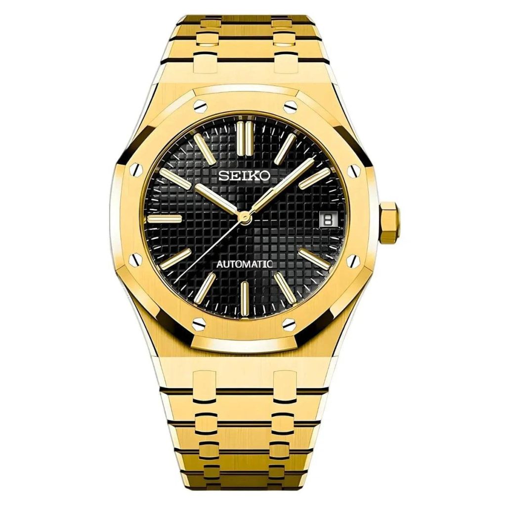 Seiko Mod | Royal Oak Midnight Gold