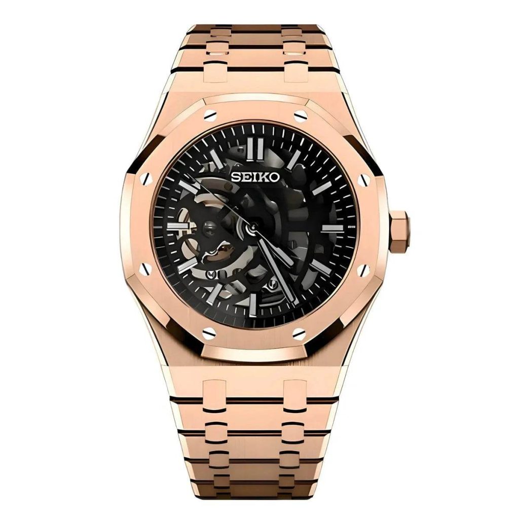 Seiko Mod | Royal Oak Rose Gold Skeleton