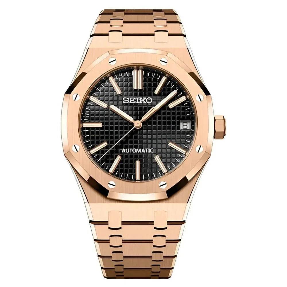 Seiko Mod | Royal Oak Rose Gold & Black