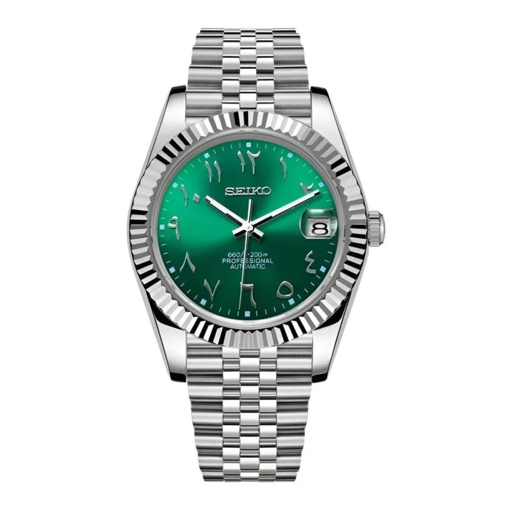 Seiko Mod | Datejust Arabic Emerald Green