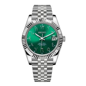 Seiko Mod | Datejust Arabic Emerald Green