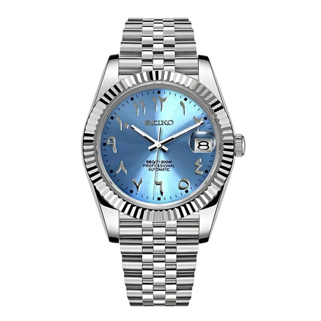 Seiko Mod | Datejust Arabic Ice Blue