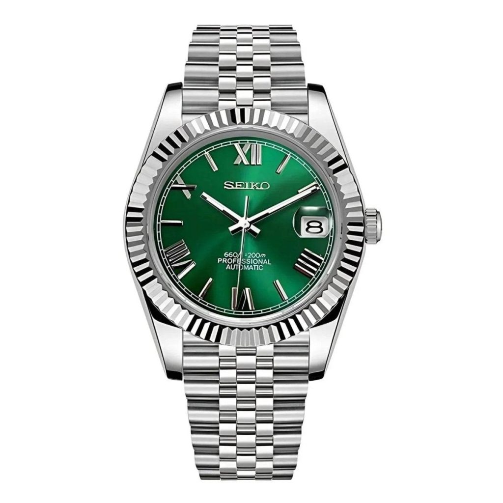 Seiko Mod | Datejust Numerals Forest Green