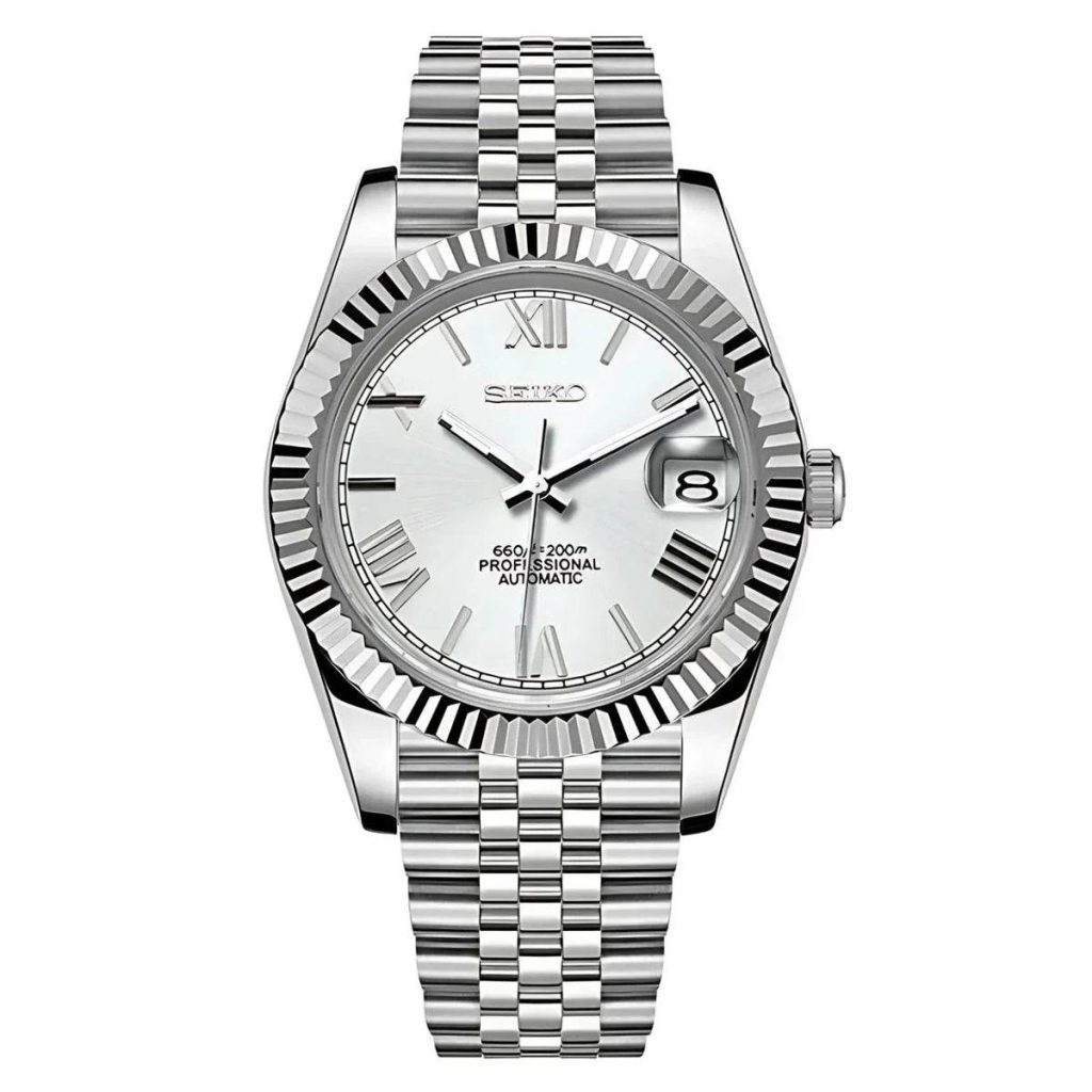 Seiko Mod | Datejust Numerals Ghost White