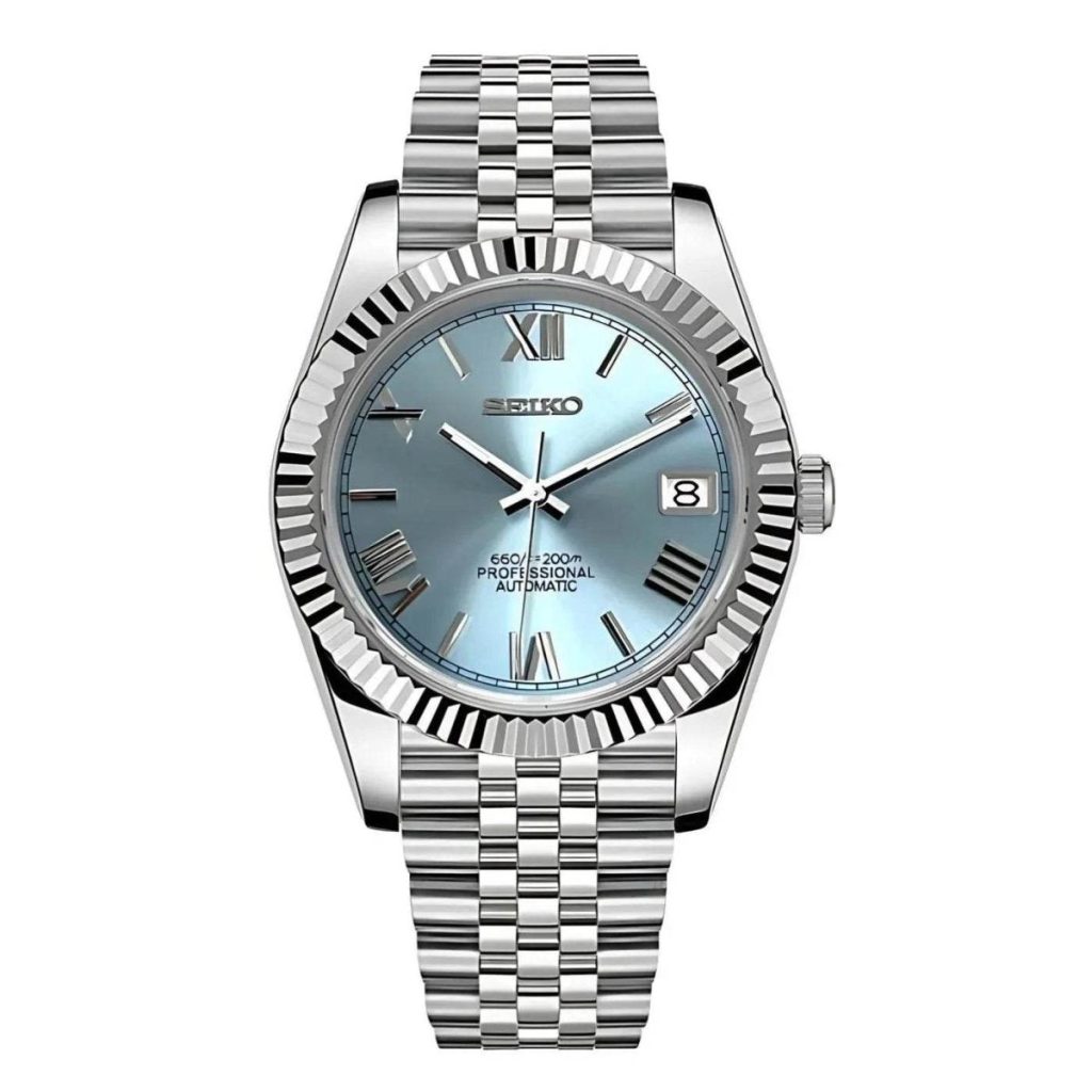 Seiko Mod | Datejust Numerals Ice Blue