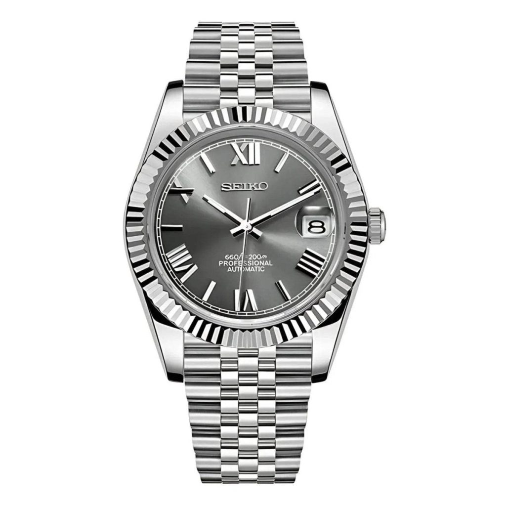 Seiko Mod | Datejust Numerals Silver