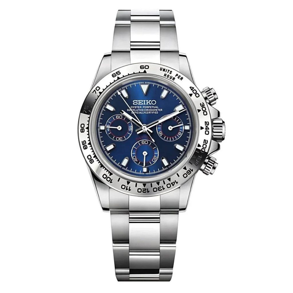 Seiko Mod | Daytona Silver & Abyss Blue