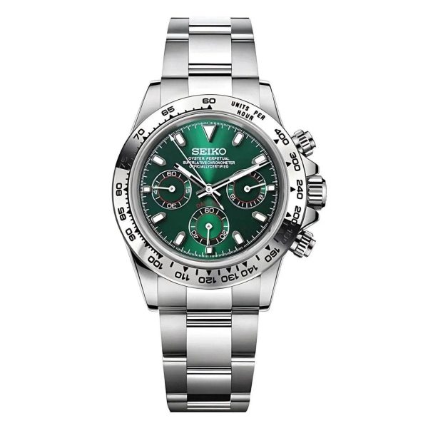 Seiko Mod | Daytona Silver & Forest Green